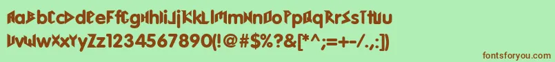 AriaV1Www.Hardzona.Ru Font – Brown Fonts on Green Background