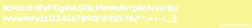 AriaV1Www.Hardzona.Ru Font – White Fonts on Yellow Background