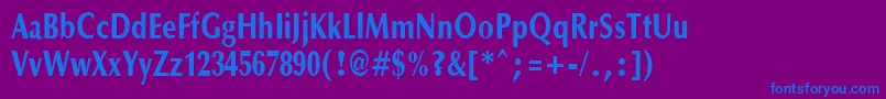 OptanecompactextraboldRegular Font – Blue Fonts on Purple Background