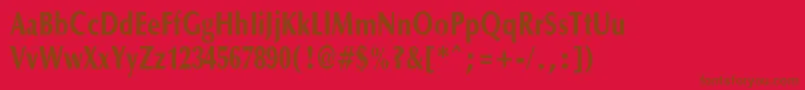 fuente OptanecompactextraboldRegular – Fuentes Marrones Sobre Fondo Rojo