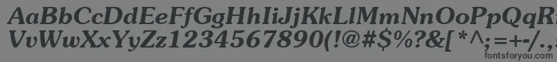 フォントSouvenT – 黒い文字の灰色の背景