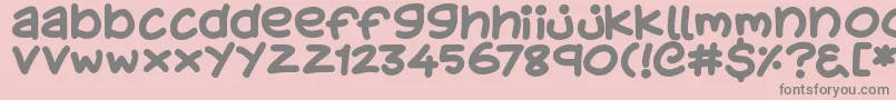 KidsStuff Font – Gray Fonts on Pink Background