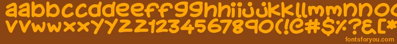 KidsStuff Font – Orange Fonts on Brown Background