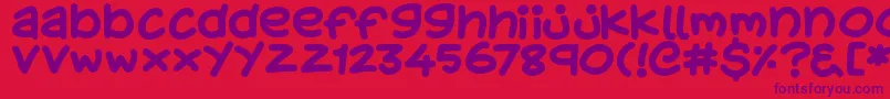 KidsStuff Font – Purple Fonts on Red Background