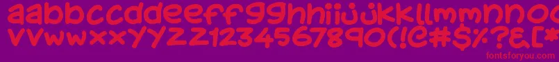 KidsStuff Font – Red Fonts on Purple Background