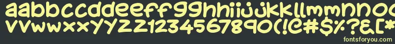 KidsStuff Font – Yellow Fonts on Black Background