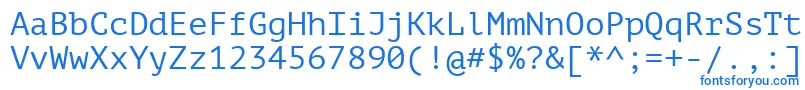 PtMono Font – Blue Fonts on White Background