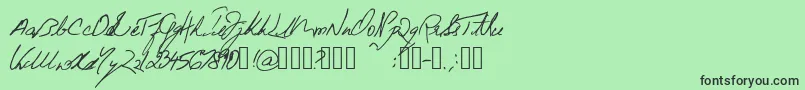 BeneathTheFloorboards Font – Black Fonts on Green Background