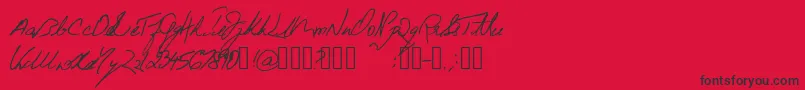 BeneathTheFloorboards Font – Black Fonts on Red Background