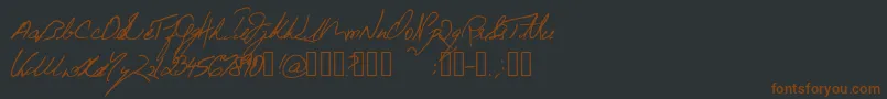 BeneathTheFloorboards-fontti – ruskeat fontit mustalla taustalla