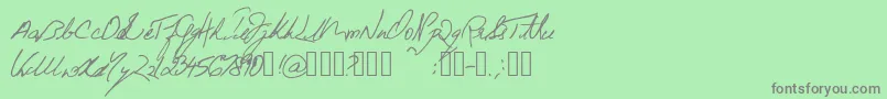 BeneathTheFloorboards Font – Gray Fonts on Green Background