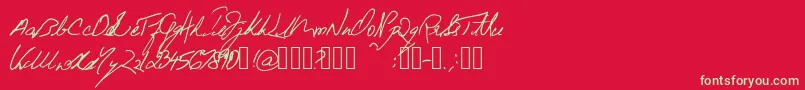 BeneathTheFloorboards Font – Green Fonts on Red Background