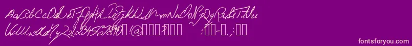BeneathTheFloorboards Font – Pink Fonts on Purple Background