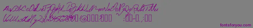 BeneathTheFloorboards Font – Purple Fonts on Gray Background