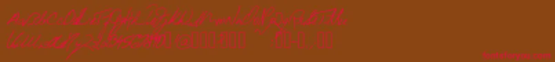 BeneathTheFloorboards Font – Red Fonts on Brown Background