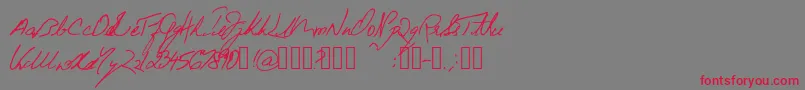 BeneathTheFloorboards Font – Red Fonts on Gray Background