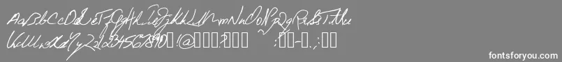 BeneathTheFloorboards Font – White Fonts on Gray Background