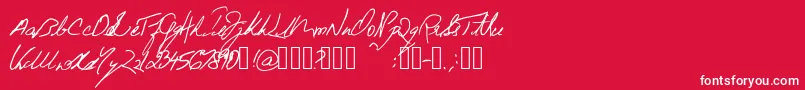 BeneathTheFloorboards Font – White Fonts on Red Background