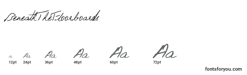 BeneathTheFloorboards Font Sizes