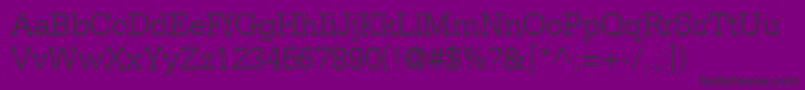 MetronLightSsiLight-Schriftart – Schwarze Schriften auf violettem Hintergrund