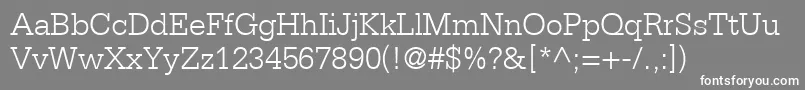 MetronLightSsiLight Font – White Fonts on Gray Background