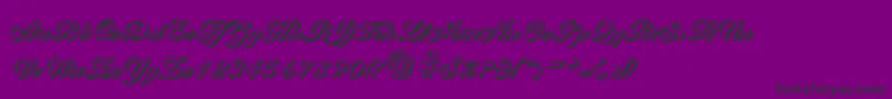 BallantinesshadowXboldRegular-Schriftart – Schwarze Schriften auf violettem Hintergrund