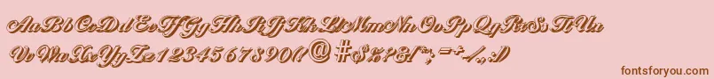 BallantinesshadowXboldRegular Font – Brown Fonts on Pink Background