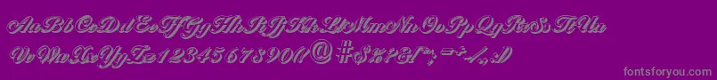 BallantinesshadowXboldRegular Font – Gray Fonts on Purple Background