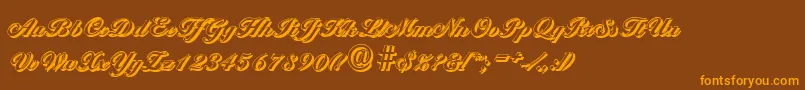 BallantinesshadowXboldRegular Font – Orange Fonts on Brown Background