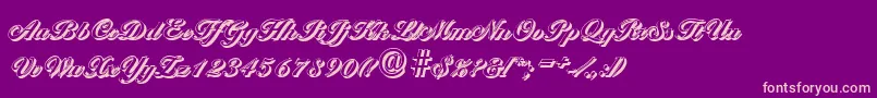 BallantinesshadowXboldRegular Font – Pink Fonts on Purple Background