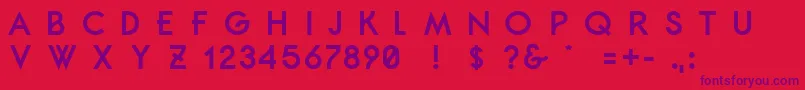 Belgrad Font – Purple Fonts on Red Background