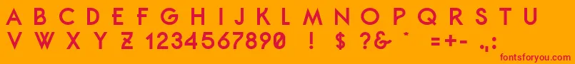 Belgrad Font – Red Fonts on Orange Background