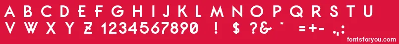 Belgrad Font – White Fonts on Red Background
