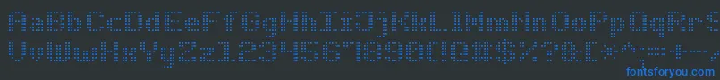 BoldDotDigital7 Font – Blue Fonts on Black Background