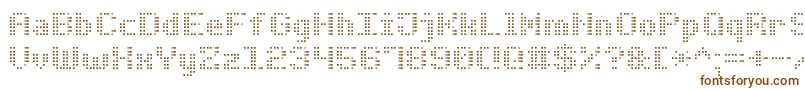 BoldDotDigital7 Font – Brown Fonts on White Background