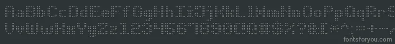 Czcionka BoldDotDigital7 – szare czcionki na czarnym tle
