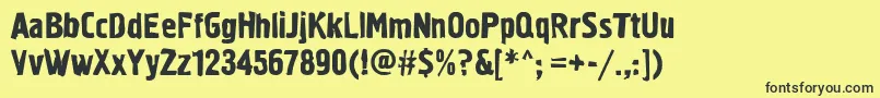 Graffiti1c-Schriftart – Schwarze Schriften auf gelbem Hintergrund