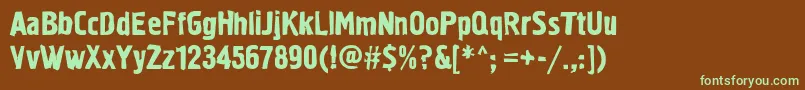 Graffiti1c Font – Green Fonts on Brown Background