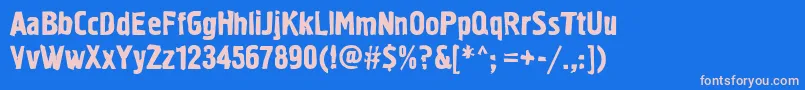 Graffiti1c Font – Pink Fonts on Blue Background