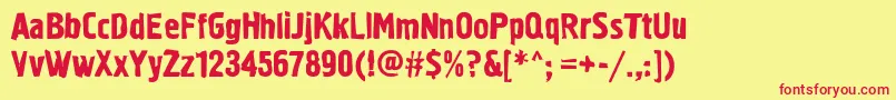 Шрифт Graffiti1c – красные шрифты на жёлтом фоне