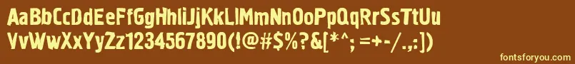 Więcej informacji o czcionce Graffiti1c Czcionka Graffiti1c – żółte czcionki na brązowym tle