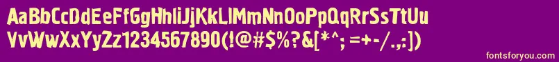 Fonte Graffiti1c – fontes amarelas em um fundo roxo