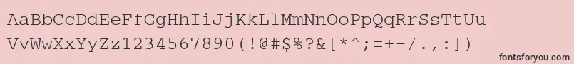 Шрифт PcCharsetRegular – чёрные шрифты на розовом фоне