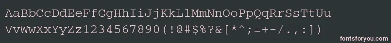 Шрифт PcCharsetRegular – розовые шрифты на чёрном фоне