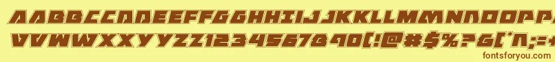 Шрифт Eaglestrikeacadital – коричневые шрифты на жёлтом фоне