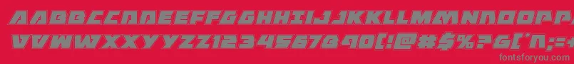 フォントEaglestrikeacadital – 赤い背景に灰色の文字
