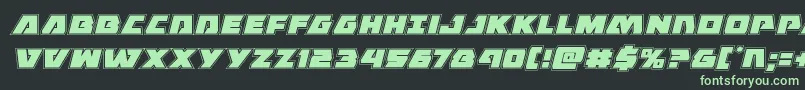 Eaglestrikeacadital Font – Green Fonts on Black Background