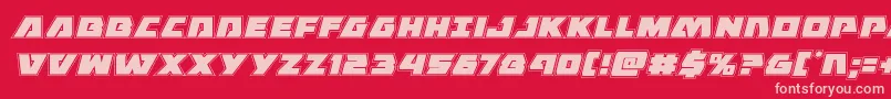 Eaglestrikeacadital Font – Pink Fonts on Red Background