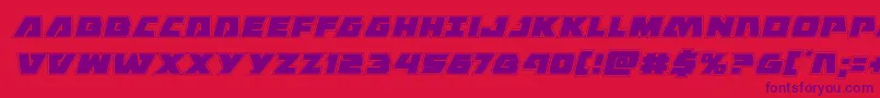 Eaglestrikeacadital Font – Purple Fonts on Red Background