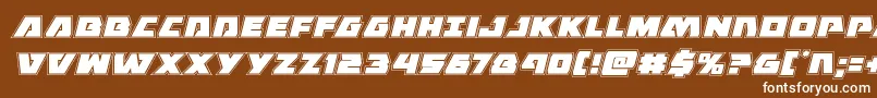 Шрифт Eaglestrikeacadital – белые шрифты на коричневом фоне